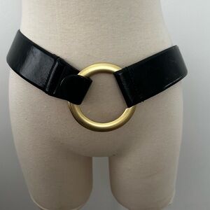 Vintage black leather belt